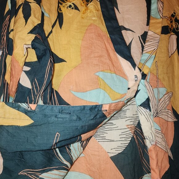 Boutique Chic Connections XL Women's Vneck popover 100% cotton blouse - Picture 15 of 16